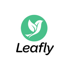 Obraz premium Leafly logo features a green circle with a bird design, a fresh and natureinspired symbol perfect for ecofriendly businesses.