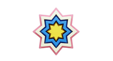 Obraz premium Layered Starburst with Yellow Center