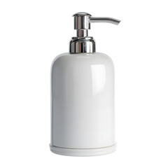 Obraz premium White ceramic soap dispenser bottle.