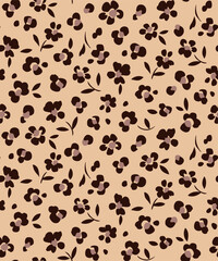 Flower leopard seamless vector pattern.  © JH Lemon