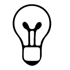 Fototapeta premium Light Bulb Icon Outline