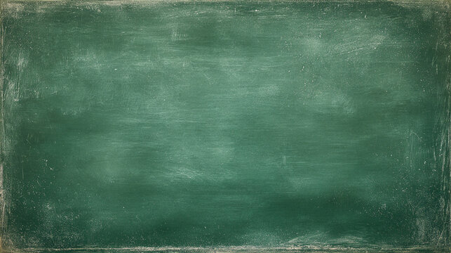 The surface of the green blackboard is smooth.