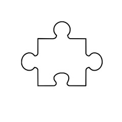 Jigsaw Puzzle Piece Isolated on White Background