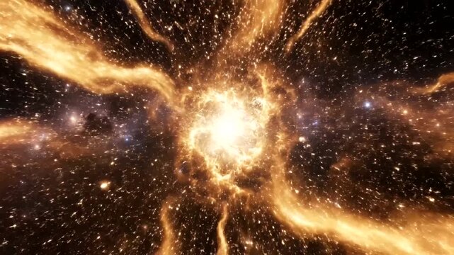 Supernova Explosion in Deep Space Cosmic Event.