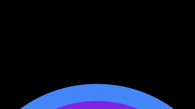 Colorful Retro Concentric Circle Transition Video Yellow Orange Pink Purple Blue Wipe Effect Overlay