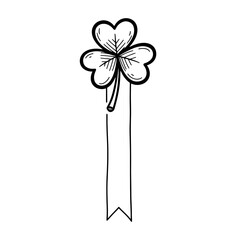 Four Leaf Clover Illustration Simple Design.