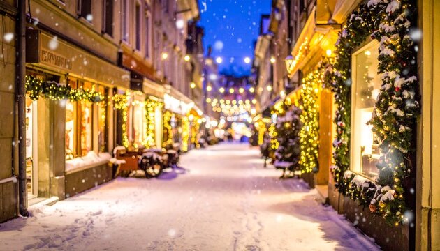 A narrow cobblestone alley winds past old architecture and historic houses in a scenic European town street at night