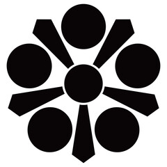 家紋です。桐良家梅鉢といいます。