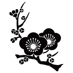 家紋です。折れ枝梅といいます。