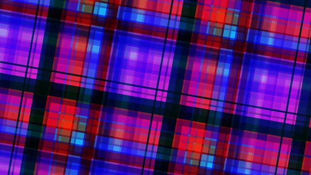 Vibrant Plaid Pattern with Red Blue Purple.