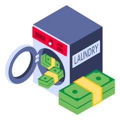 Money Laundering Financial Crime Illustration