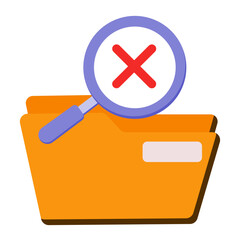 Missing File Document Error Concept