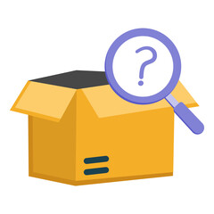 Empty Package Box Delivery Concept Illustration