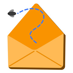 Empty Email Message Inbox Illustration
