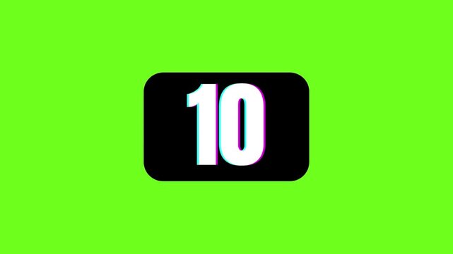 Countdown 0 to 50 Animation, Timer Icon, Count the Number, White Counts Digits, Amazing Countdown Time, Green Screen Background, Modern Countdown Video, Unique Countdown Unique Art Work