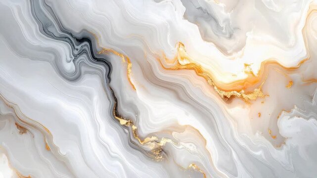 Luxurious White Grey Gold Marble Texture Abstract Fluid Art Background