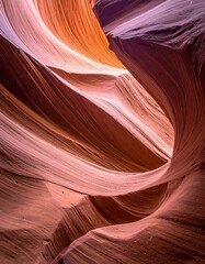 Obraz premium Intricate sandstone formations of Antelope Canyon, showcasing natural beauty and textures.