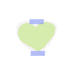 Fototapeta premium Torn Paper Heart Collage Frame Element