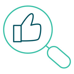 Quality search magnifier outline