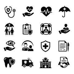 Insurance and Health Icons