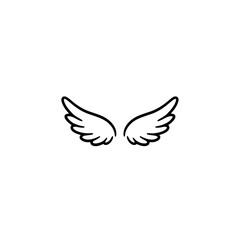 Minimalist Angel Wings Graphic Icon