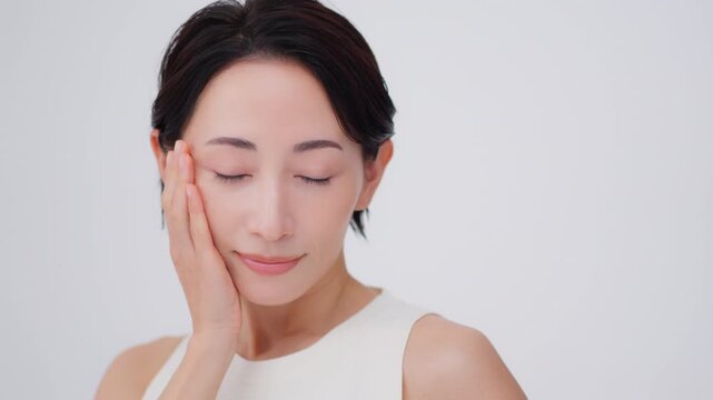 スキンケア仕上がりイメージ／ミドル世代日本人女性