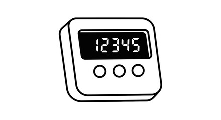 Digital Counter Displaying 12345 with Three Buttons