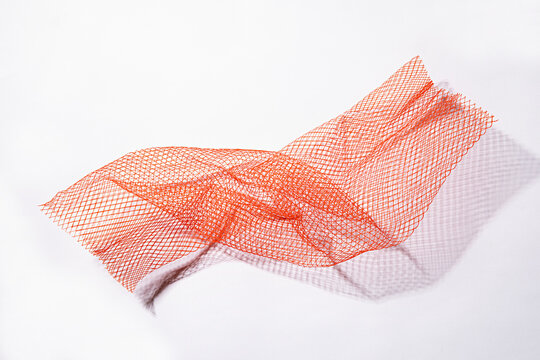 geometric graphic pattern of orange mesh for design elements