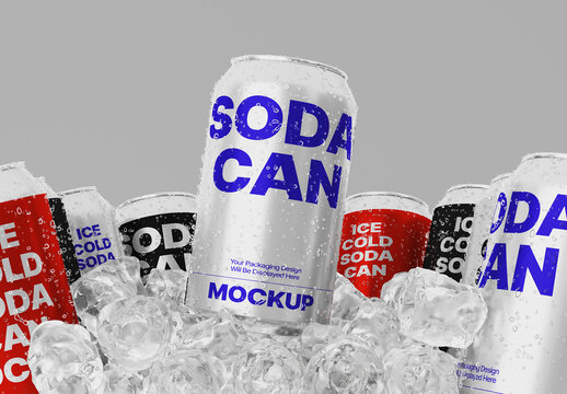 Cold Beverage Can Mockup