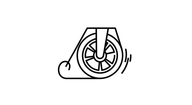 Scooter Wheel with a String Unraveling