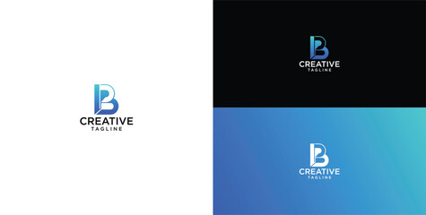 technology logo vector. B initial logo design © micky_adb