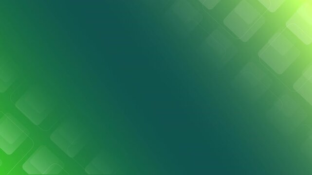 Modern minimalist green yellow gradient motion graphic with square elements and wide copy space for presentations