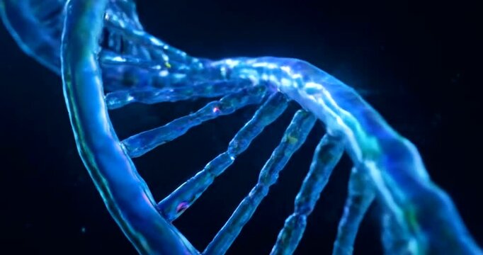 DNA Helix Structure Blue Molecular Biology.