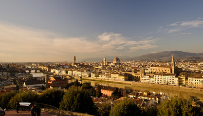 Fototapeta premium The Historic Centre of Florence in twilight