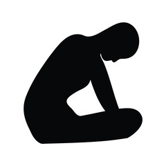 People Silhouette Icon Set, Human Activities Lifestyle Action Poses Editable Vector Collection