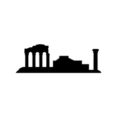 Mixed Silhouette Icon Set People Food Animal Object Collection Editable Minimal Vector Pack