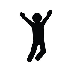 People Silhouette Icon Set, Human Activities Lifestyle Action Poses Editable Vector Collection