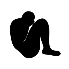 People Silhouette Icon Set, Human Activities Lifestyle Action Poses Editable Vector Collection