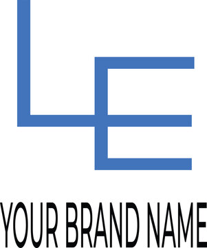 Minimalist Modern LE Monogram Logo Design