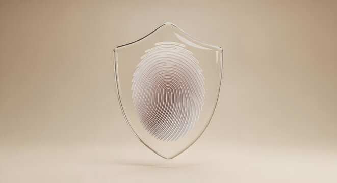 3D Cyber Security and Data Protection Icon Set on Minimal Background