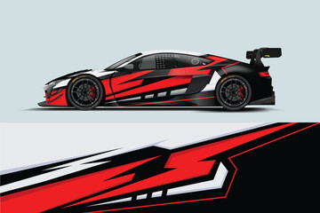 Naklejka premium Car livery graphic vector design. Abstract grunge background wrap design for vehicle vinyl stickers and car branding.