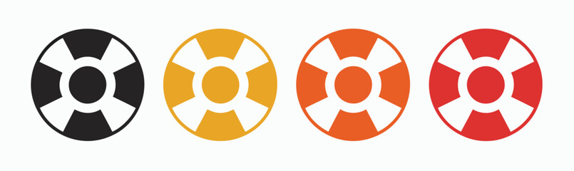 Rescue ring buoy icon vector, lifebuoy, life saver, safety, emergency, maritime, sea, flat design © MDMARUF