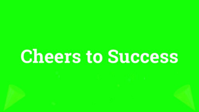 Minimalist Cheers To Success typography motion graphic.