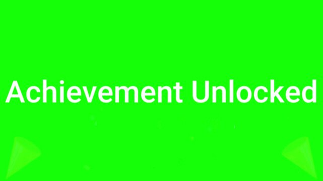 Minimalist Achivement Unlocked typography motion graphic.