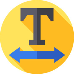 Text Width Typography Formatting Icon