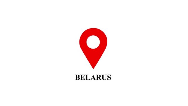 Location of the city of Belarus ,the name of the place with the location has been displayed. GPS location tracking icon. Location pin icon search location idea for travel and gaps navigation.