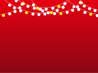 おしゃれに吊るされた丸い電球の背景素材