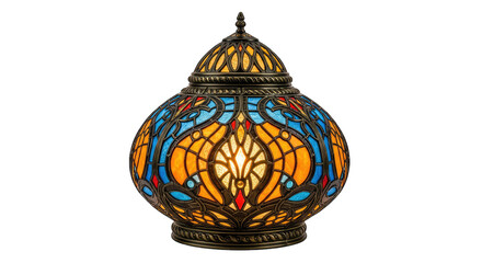 Eid mubarak stained glass lantern decoration