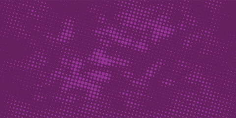 Abstract halftone purple dot pattern gradient texture background.
