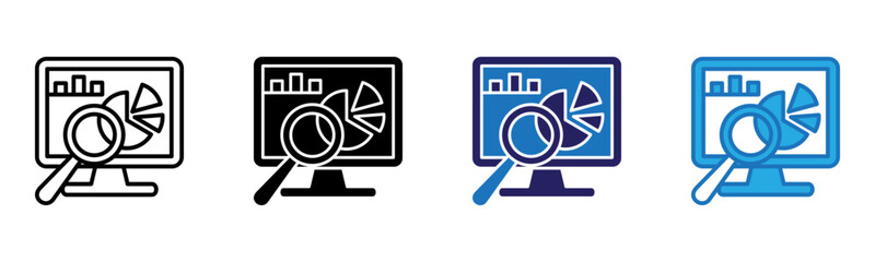 Audit Icon Multi Style Vector Illustration